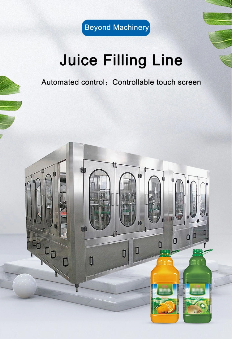 Fully Automatic Bottled Fruit Juice Liquid Filling Capping Packing Production Line