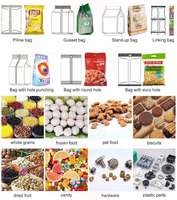 Vertical Form Fill Seal Packing Machine for 1kg Frozen Dumplings and Meat Balls Bags